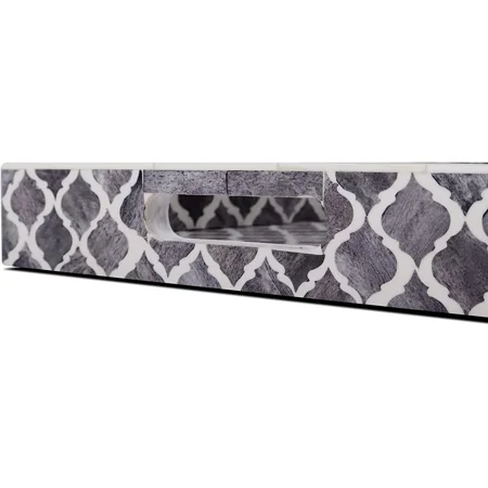 

Moorish Moroccan Pattern Inspired Trays \u2013 Ideal Ottoman Tray \u2013 Multipurpose Bone Inlay Serving Tray or Simply Use as a Decorative Trays 11x17 Inches Blue White