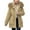Khaki, variant on Parkas For Women Ladies' Solid Color Mid Length Hooded Jackets With Plush Loose Fit Waist Feather Cotton Padding Mountain Ski Snowboard Jacket Hooded Parkas