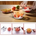 thumbnail image 5 of Cortador de manzanas Divisor de manzanas Descorazonador de manzanas de acero inoxidable Cortador de manzanas, 8 cuchillas, plateado, 17 x 9 cm, 5 of 5