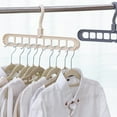 thumbnail image 2 of 2Pcs 9 Holes Support Clothes Hanger Home Clothing Drying Rack Storage Holder, 2 of 8