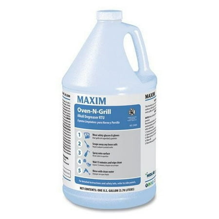 Maxim 250000-41 1 Gallon Bottle Oven-N-Grill RTU Alkali Degreaser - Citrus Scent (4/Carton)