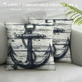 thumbnail image 3 of GOSMITH Nautical Throw Pillow Cover, Navy Blue Anchor Pillowcases Soft Home Decorative Pillow Case Double Sided Cushion Covers for Indoor Outdoor Bedroom and Car, 3 of 5