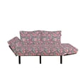 thumbnail image 2 of Flower Futon Couch, Romantic Bridal Bouquet Art with Hydrangea Peony and Chrysanthemum, Daybed with Metal Frame Upholstered Sofa for Living Dorm, Loveseat, Dark Coral Sage Green, by Ambesonne, 2 of 4