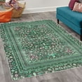 thumbnail image 2 of Floral Decorative Rug, Vintage Design Blooming Garden Petals and Botanical Summer Thrill Details, Quality Carpet for Bedroom Dorm and Living Room, 6 Sizes, Sea Green, by Ambesonne, 2 of 4