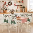thumbnail image 2 of Christmas Trees Chair Covers Set of 4 Xmas Trees Balls Berry Winter Snowflakes Linen Texture Chair Back Covers Stretch Removable Washable Slipcovers Protector for Dining Room Kitchen Party Decor, 2 of 5