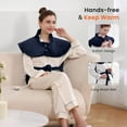 thumbnail image 4 of Maxkare Large Heating Pad with 4 Heat Settings & Auto Shut-off, for Full Body Stress Relief, 24"x33"- Navy Blue, 4 of 7