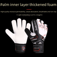 thumbnail image 3 of Equipamiento de fútbol profesional Guantes de portero Guantes de portero con protección para los dedos Antideslizantes Resistentes al desgaste Entrenamiento Adultos Jóvenes, 3 of 6