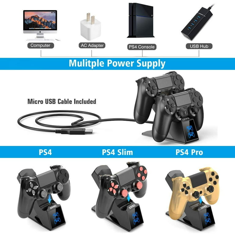  Megadream Controller Charger for PS4/PS4 Pro/PS4 Slim