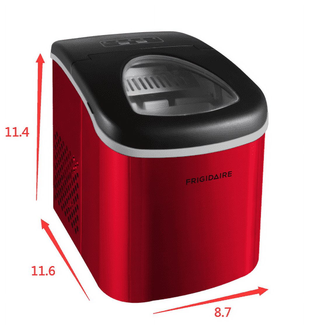 Frigidaire 26 lbs/Day Capacity Bullet Ice Maker, Red Stainless Steel  (图4)