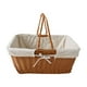 thumbnail image 1 of Cesta de picnic de ratán sintético, cesta de almacenamiento, cesta decorativa tejida con asa, cesta de picnic ligera, cesta de frutas para , Style E Estilo E, 1 of 8