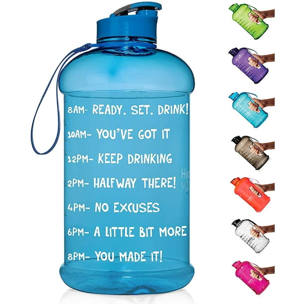 Half Gallon Motivational Water Bottle with Time Marker ...