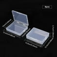 thumbnail image 2 of Paquete de 4 cajas de plástico transparente para almacenar cuentas, con tapas, pequeñas cajas de plástico rectangulares para organizar cuentas, joyas, suministros de oficina, suministros para, 2 of 8