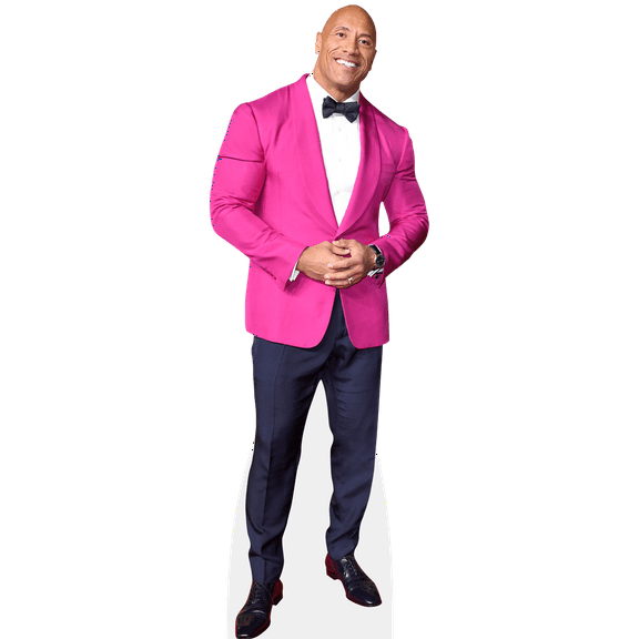Dwayne 'The Rock' Johnson (Pink Suit) Mini Cardboard Cutout Standee