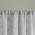 thumbnail image 4 of Madison Park Diamond Sheer Window Curtain Panel for Adult Living Room, 50"x95" Elegant Grey, 4 of 5