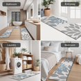 thumbnail image 5 of Blue and Gray Floral Pattern Kitchen Rugs Sets Of 3,Kitchen Runner Rugs Non Skid Washable,Decorative Kitchen Floor Mats for Kitchen,Sink,Laundry,17"x30"+ 17"x47" + 17"x59", 5 of 6
