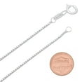 thumbnail image 2 of 1mm Solid .925 Sterling Silver Square Box Choker Chain Necklace, 14.5 inches, 2 of 7