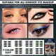 thumbnail image 3 of Pegatinas para pestañas, 4 pares de delineador de ojos reutilizable y pegatinas para pestañas, pegatinas autoadhesivas impermeables con purpurina de color invisible, delineador de ojos para mujer fácil de usar (negro) Rojo Verde, 3 of 5