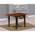 thumbnail image 2 of Pemberly Row Traditional Rectangular Wood Dining Table in Black/Cherry, 2 of 5