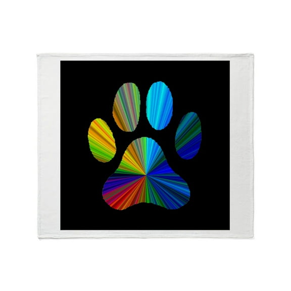 CafePress - PAW PRINT Throw Blanket - Soft Fleece Throw Blanket, 50"x60" for All Ages