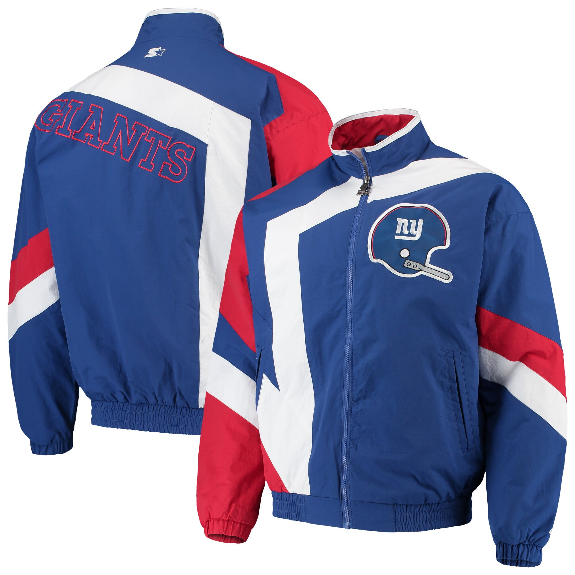 New York Giants Starter Throwback Star FullZip Jacket Royal/White