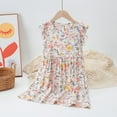 thumbnail image 2 of Valcatch Little Girls' 2 Packs Short Sleeve Floral Cotton Dress Everyday Dresses 4-12T, 2 of 4