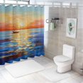 thumbnail image 7 of Pratyus Boat Ocean Sky Shower Curtain Waterproof Bath Kids Bathroom Decor Polyester Chic Modern Design with Hooks Various Sizes Easy Installation High Definition Print Easy Care 36"x72, 7 of 7