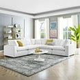 thumbnail image 2 of Sectional Sofa Set, Velvet, White, Modern Contemporary Urban Design, Living Lounge Room Hotel Lobby Hospitality, 2 of 10