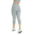 thumbnail image 7 of YITTY Active Women's UltraLuxe High-Waist Pocket Legging, Athleisure, 4-Way-Stretch, Sage Grey, XXL/1X, Capri | 19" Inseam, 7 of 7