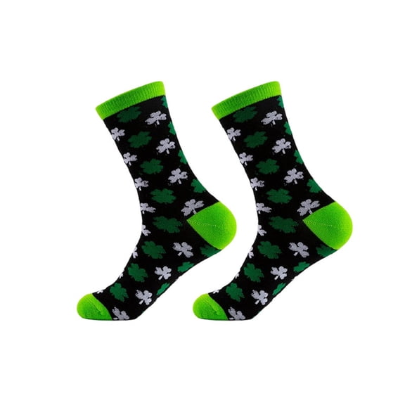 St Patrick Knitted Socks Under $5! Kadlawus St Patrick’s Day Socks for Men and Women, Mid Calf Knit Socks, Casual Holiday Party Socks, Novelty Socks, Gift for Friends, Unisex, Irish Celebration