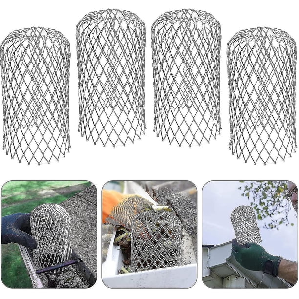 Protector De Hojas Para Tubo De Canalón - Acero Inoxidable 304, Tamaño 160 Mm, Evita Obstrucciones En Desagües De Terraza Y Jardín