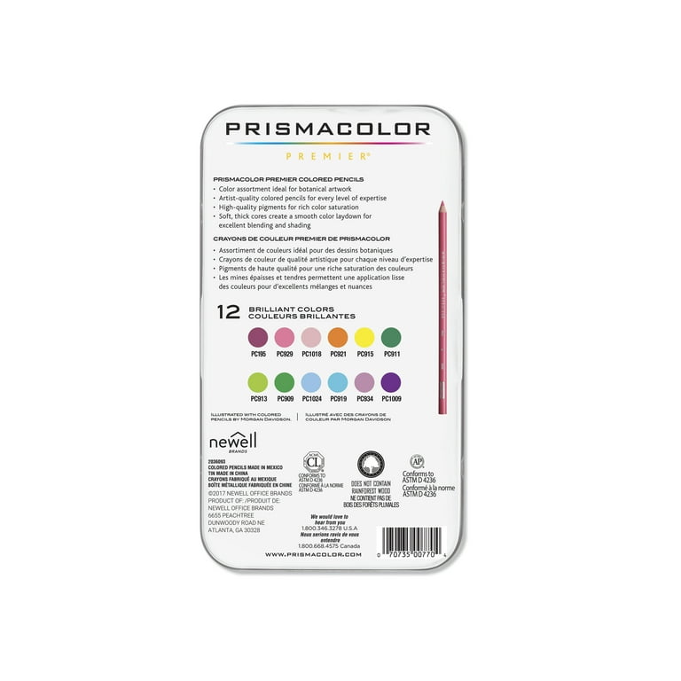Prismacolor Premier Colored Pencils 12 set, Soft Core