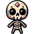 thumbnail image 2 of CafePress - Pixel Art Skeleton - 3"x3" Square Wood Ornament, 2 of 3