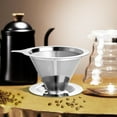 thumbnail image 5 of Pour Over Coffee Dripper - Slow Drip Ultra Fine Double Layer Pour Over Coffee Maker - 304 Stainless Steel Coffee Filter - Paperless Reusable Eco Friendly & Cost Saving,(Middle(2-4CUPS)), 5 of 8