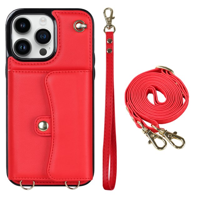 Crossbody PU Leather Wallet Case For IPhone 14 13 12 Mini 11 Pro X XS Max XR 8 7 SE 2020 2022 Card Slots Magnetic Lanyard Phone Cover