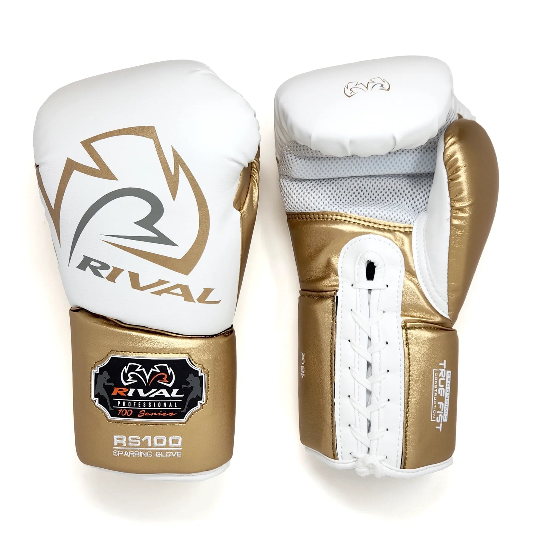 rival boxing RS100 14オンス　ホワイトゴールド RIVAL RS100 Professional Boxing Sparring Gloves White/Gold