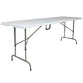 thumbnail image 4 of 8-Foot Height Adjustable Bi-Fold Granite White Plastic Banquet and Event Folding Table with Carrying Handle, 4 of 8