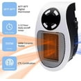 Ozzie Heater, Space Heaters for Indoor Use, 500W Plug in Wall Electric