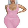 thumbnail image 3 of PENGXIANG Femmes Longue Bodycon Maxi Robe de Réservoir U Cou Côtelé de Base Robe d'Été Robes de Soleil, 3 of 7