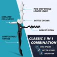 thumbnail image 3 of Allpeak Bottle Opener Wine Opener Corkscrew - 1 Pc Multi-Purpose Wine Bottle Opener, Beer Bottle Opener, Corkscrew Wine Opener, Wine Accessories, Ouvre Bouteille de Vin - Red, 3 of 6