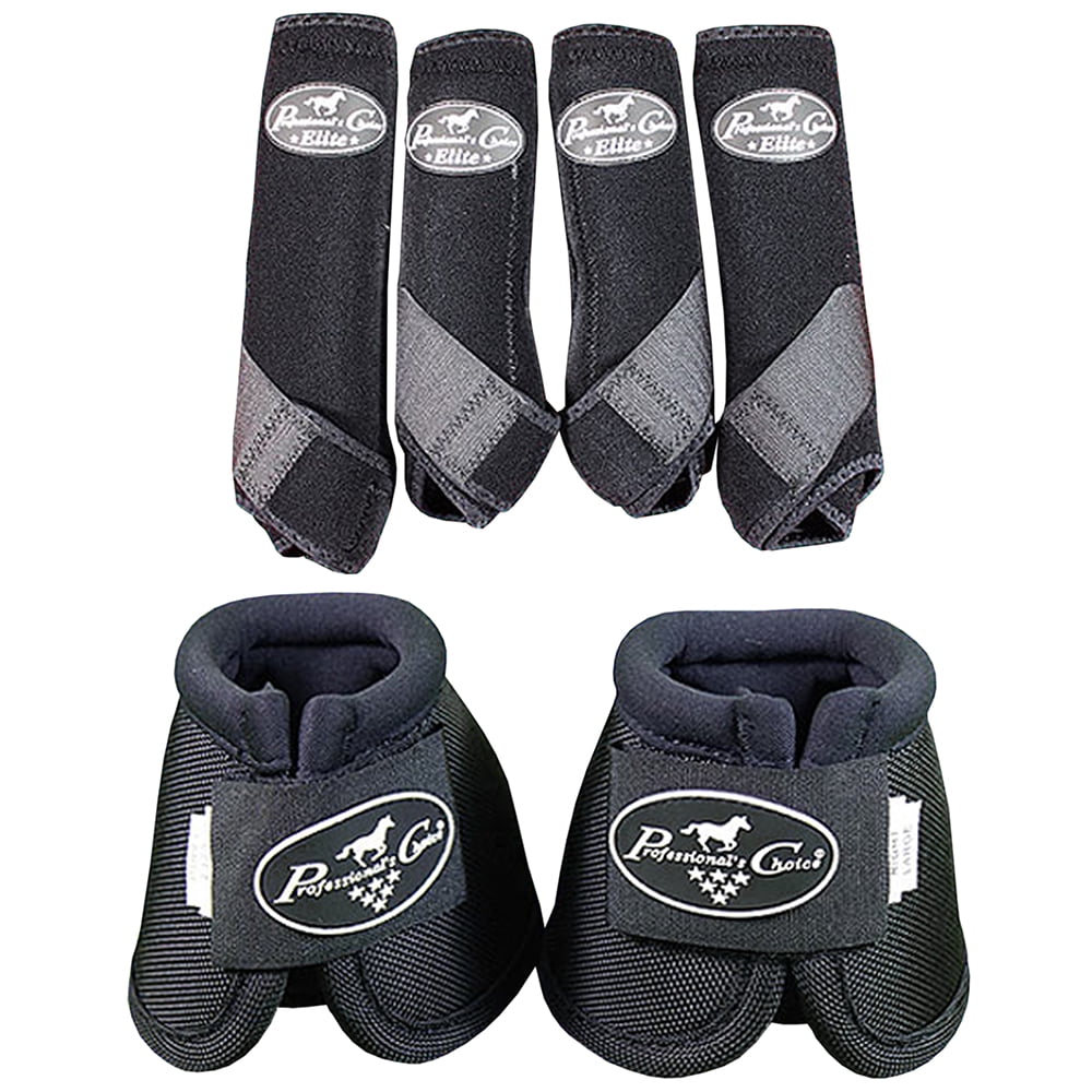 Black Professional Choice Sports Medicine Horse Boots Bell Ventech