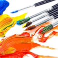 thumbnail image 3 of 12 Pedazos Plumas de Pintura Flexible Material de Escritura Dibujo Duradero de DIY Manual Macarena Pincel de nylon de madera, 3 of 8