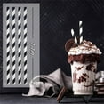 thumbnail image 2 of 7.7x0.2In Disposable Paper Straws,100Pcs Black and White Compostable Straws for Birthday,Durable Straws for Xmas,Drinkware,Party Supplies, 2 of 6