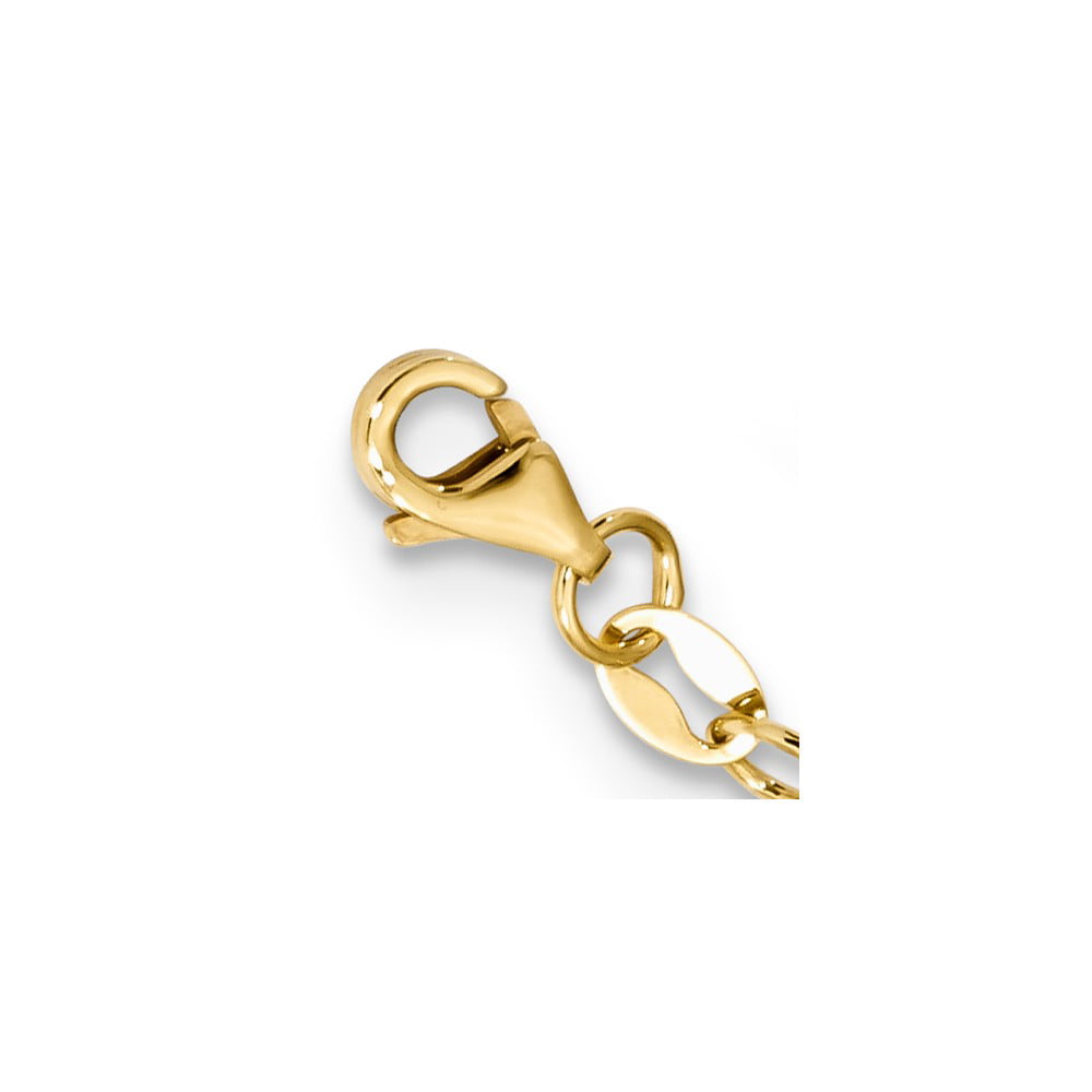14k Yellow Gold Textured Fancy Link 18 inch Necklace - Walmart.com