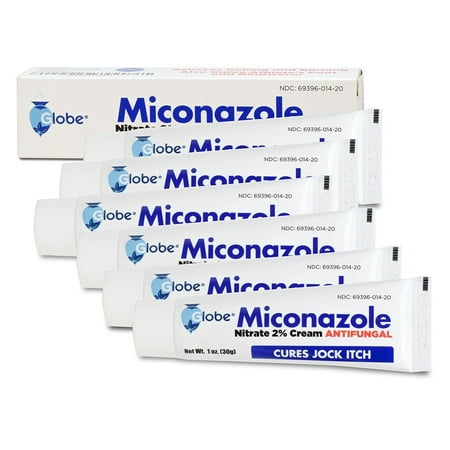 Miconazole Nitrate 2% Antifungal Cream for Athletes Foot & Jock Itch 1oz Tube- 6 (Best Antifungal Cream For Athlete's Foot)