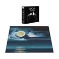 thumbnail image 4 of Ambesonne Night Jigsaw Puzzle, Clouds Full Moon Stars, Heirloom-Quality Fun Activity for Family Durable Cardboard, 1000 pcs, Black Pale Blue Eggshell, 4 of 6