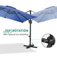 thumbnail image 4 of 10x10 FT Cantilever Patio Umbrella, 360° Rotating Offset Umbrella with Crank Lift, 100-Position Tilt., 4 of 6