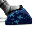 thumbnail image 5 of Airplane Foot Rest, Monochrome Style Composition of Scene Along Silhouettes Tracing Path, Non-Slip Backing Adjustable Ergonomic Memory Foam Leg Support for Office, Indigo and Sky Blue, by Ambesonne, 5 of 5