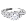 thumbnail image 2 of Aonejewelry 1/2 Ct. Halo Antique Engagement Diamond Ring In 14k White Gold, 2 of 4
