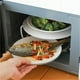 thumbnail image 3 of Bandeja de horno con rejilla y vaporera de dos niveles, estructura metálica, plegable y portátil, ideal para cocinar en casa, hornear y preparar alimentos al vapor. Fabricada en acero, 3 of 9