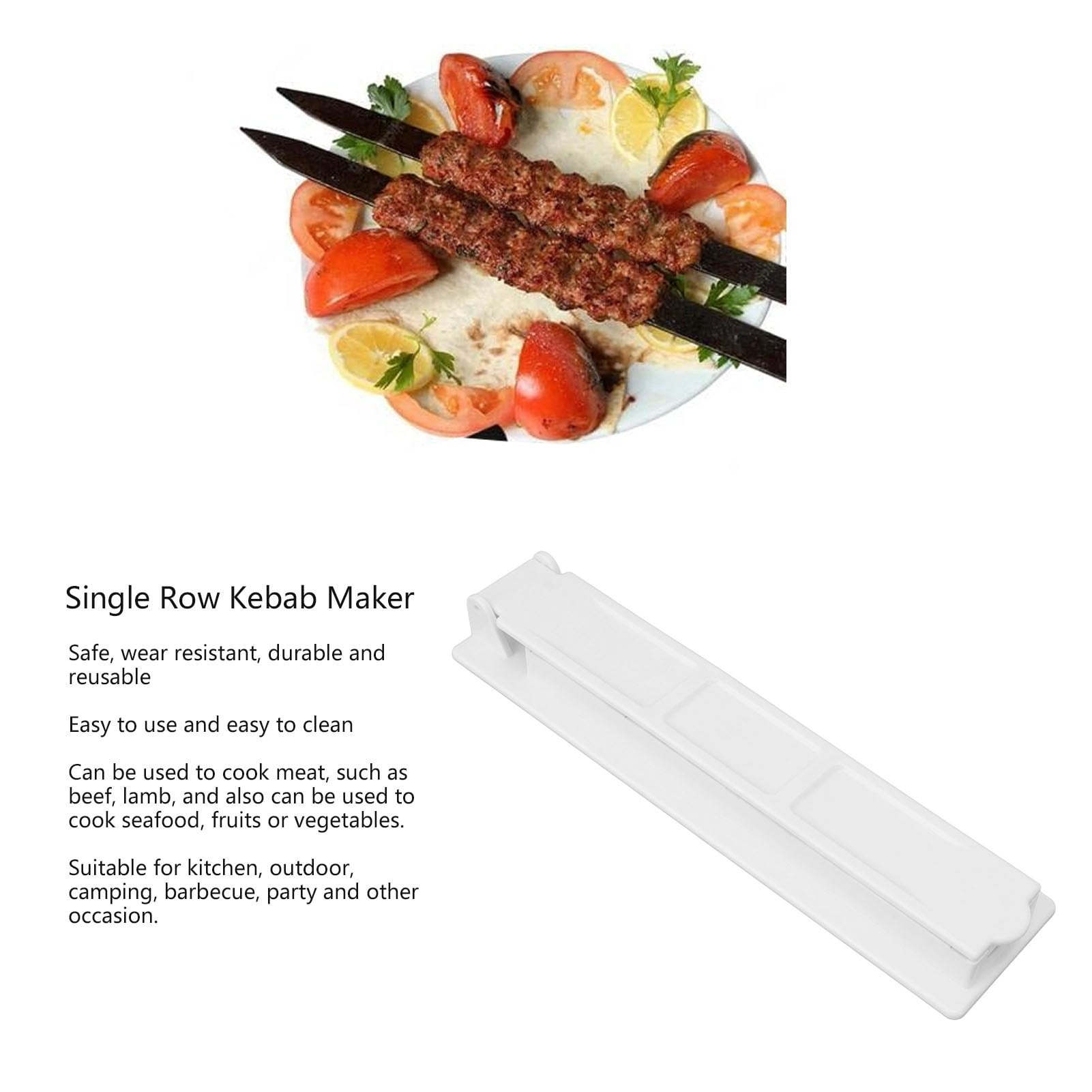 Presse à Kebab Portable - Moule à Brochettes En Acier, Pliable, Antidérapant - Pour Barbecue, Camping, Repas En Extérieur